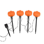 Set of 4 Musical Animated Pumpkins with Motion Sensor - Orange