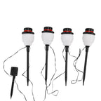 Set of 4 Musical Animated Skulls with Motion Sensor - Yellow - Black