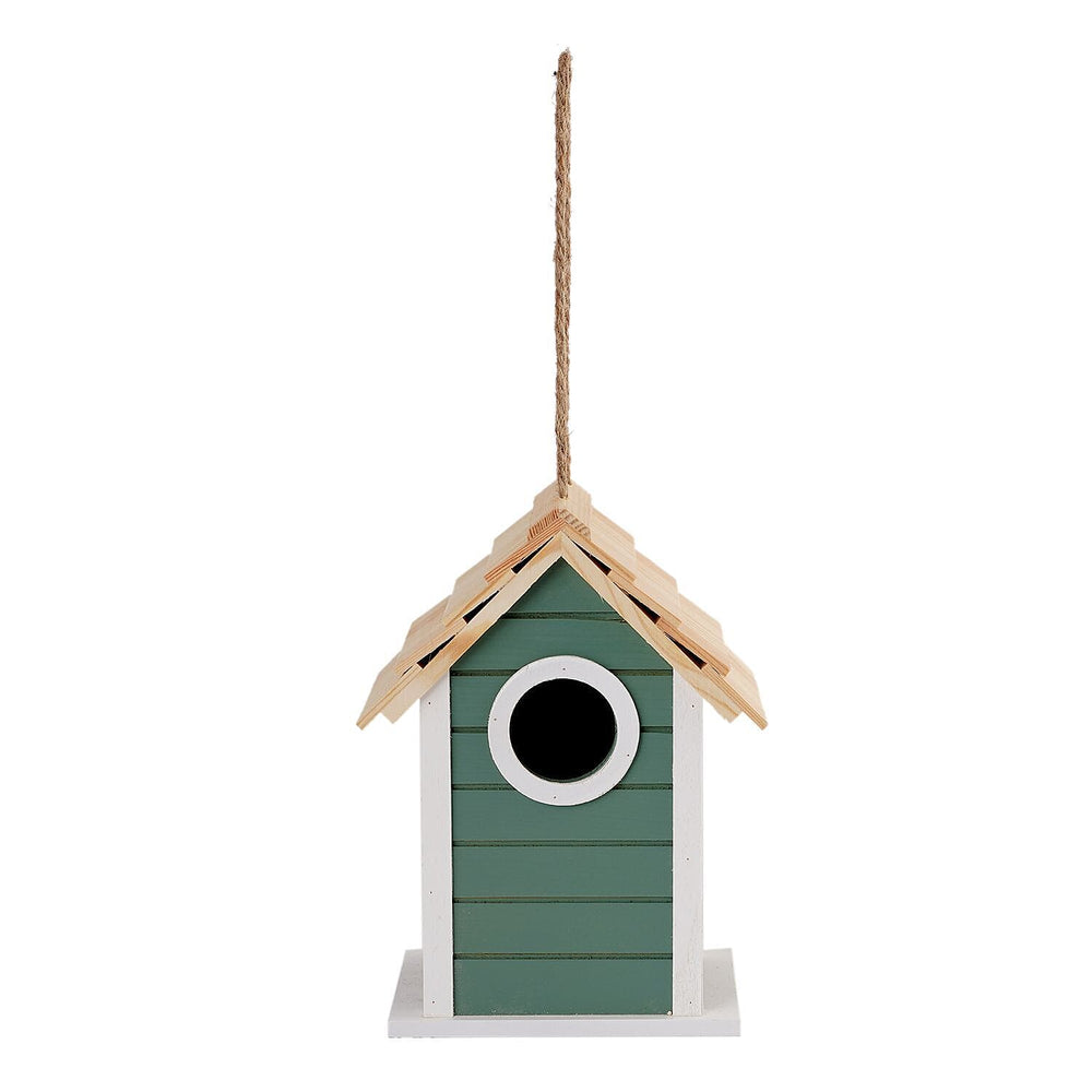 Wooden Bird Mansion (Size 20x15x13 cm) - Green