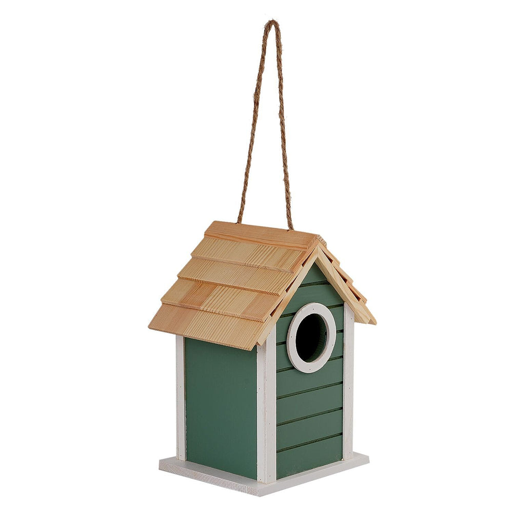 Wooden Bird Mansion (Size 20x15x13 cm) - Green