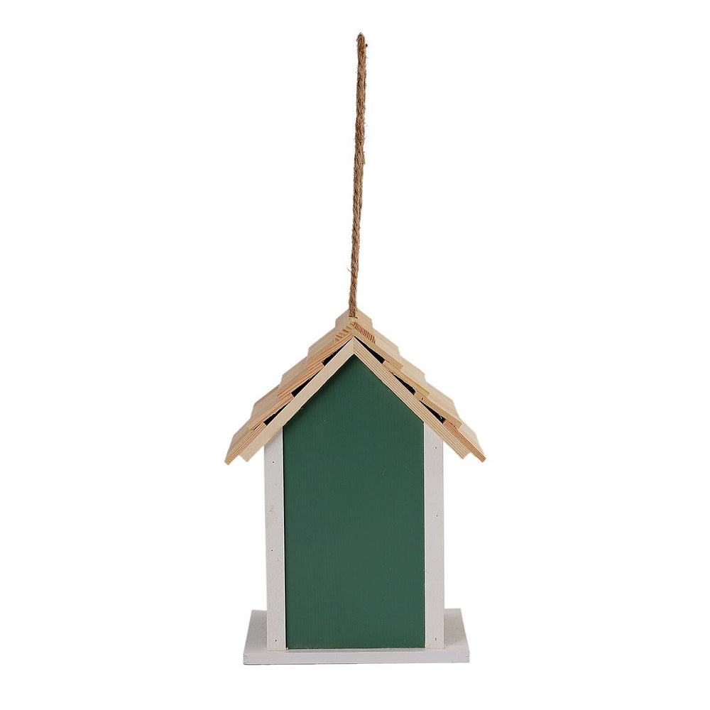 Wooden Bird Mansion (Size 20x15x13 cm) - Green