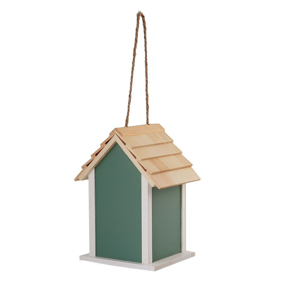 Wooden Bird Mansion (Size 20x15x13 cm) - Green