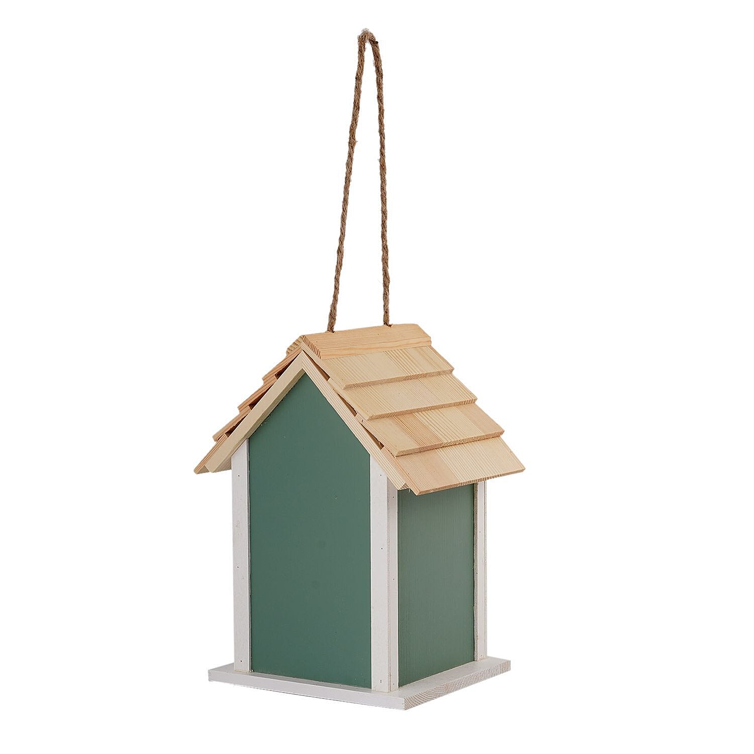 Wooden Bird Mansion (Size 20x15x13 cm) - Green