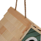Wooden Bird Mansion (Size 20x15x13 cm) - Green