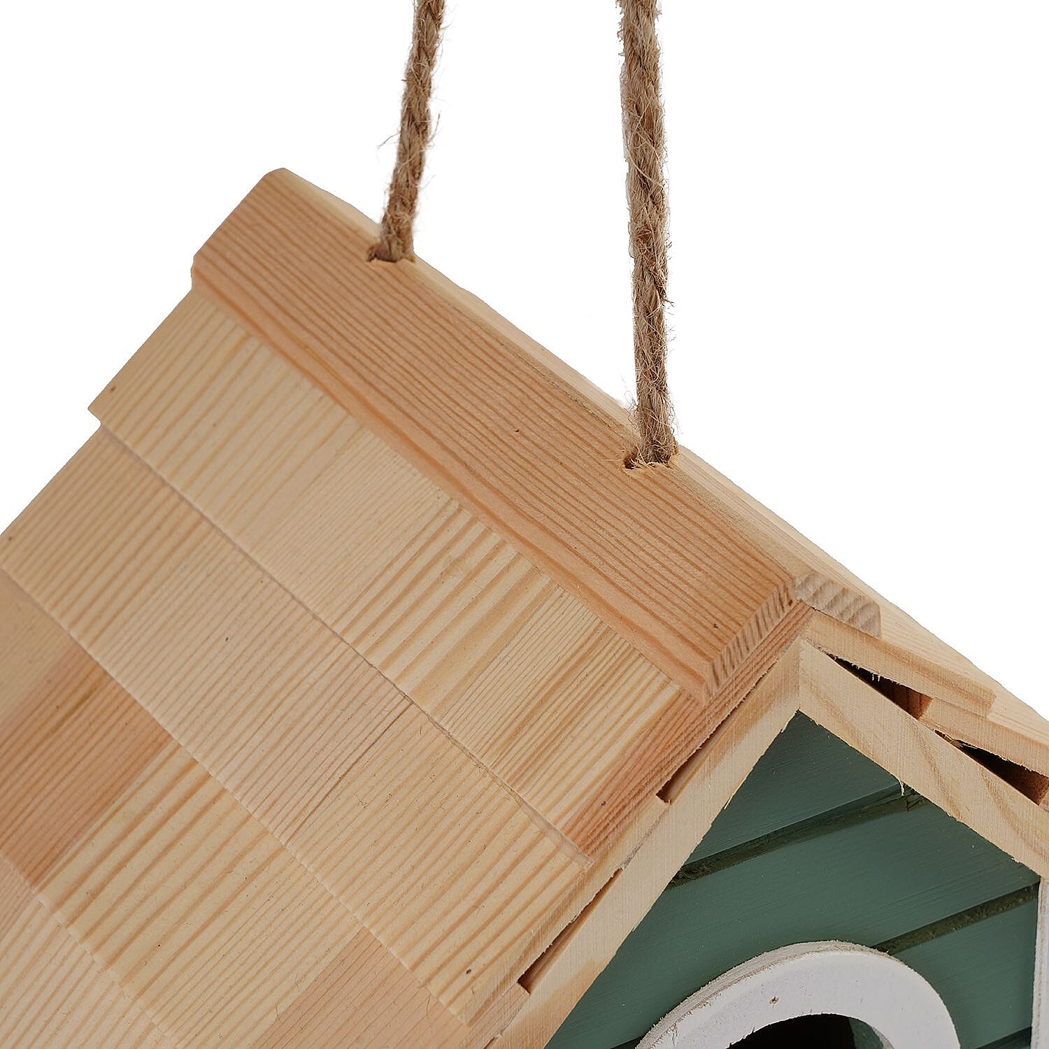 Wooden Bird Mansion (Size 20x15x13 cm) - Green
