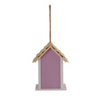 Wooden Bird Mansion (Size 20x15x13 cm) - Pink