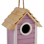 Wooden Bird Mansion (Size 20x15x13 cm) - Pink
