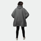 Oversized Sherpa Fleece Hoodie (One Size) - Silver