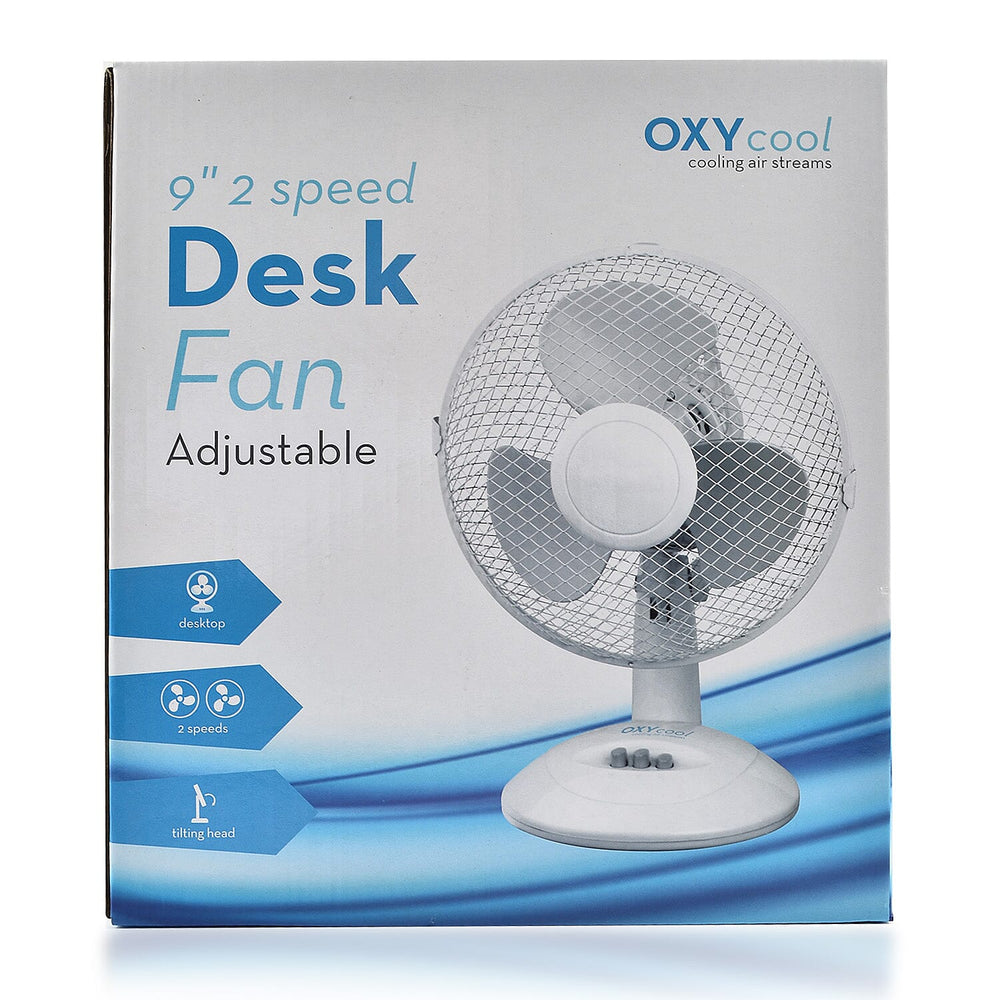 BEAT THE HEAT - Oxycool 2 Speed Adjustable Fan - 9 in
