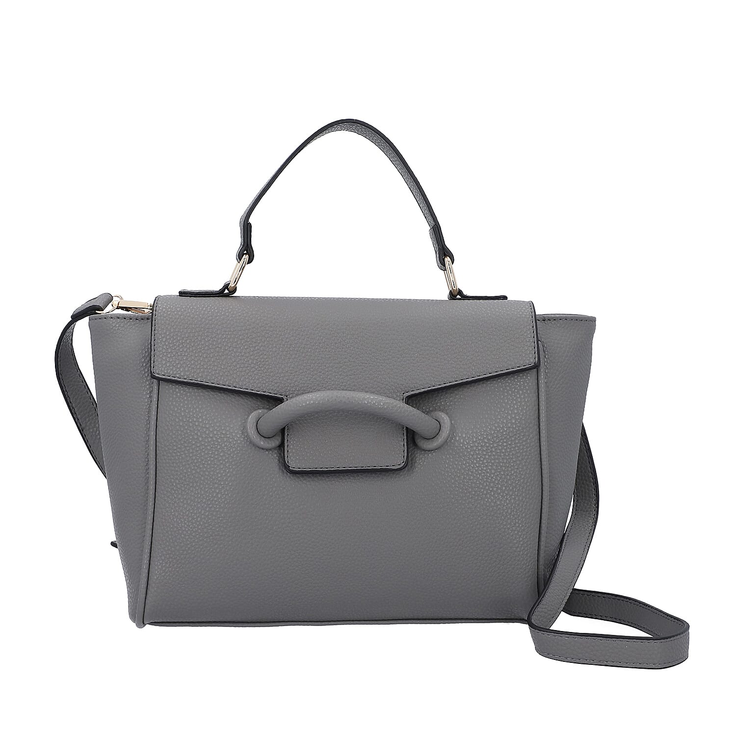 PASSAGE Convertible Bag with Detachable Long Strap (Size 26x22x10 Cm) - Grey