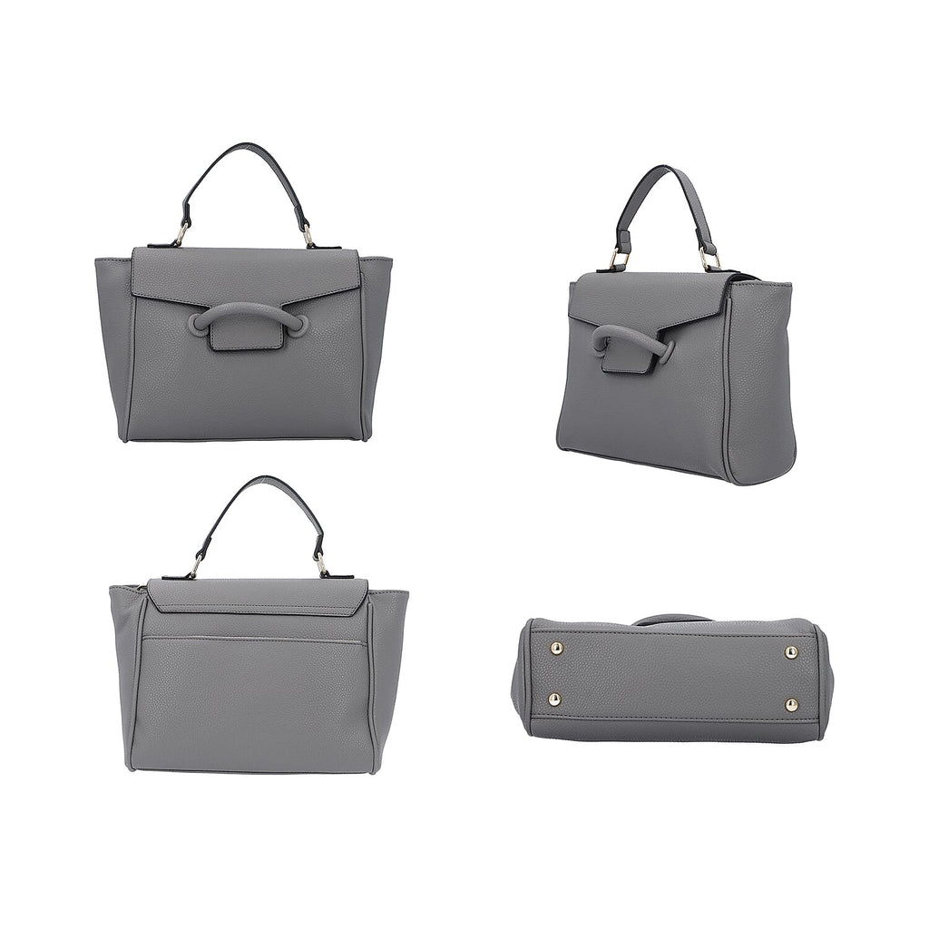 PASSAGE Convertible Bag with Detachable Long Strap (Size 26x22x10 Cm) - Grey