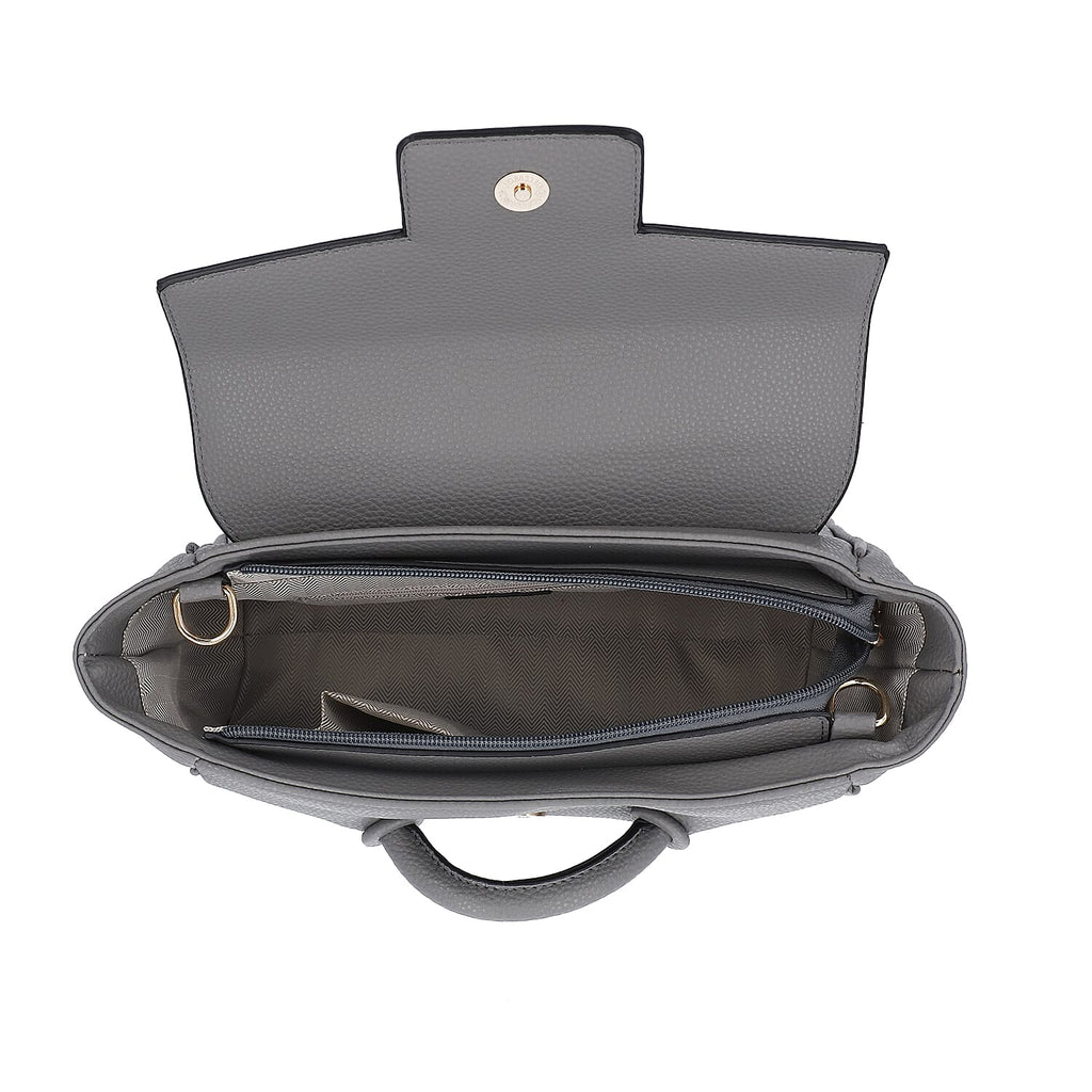 PASSAGE Convertible Bag with Detachable Long Strap (Size 26x22x10 Cm) - Grey