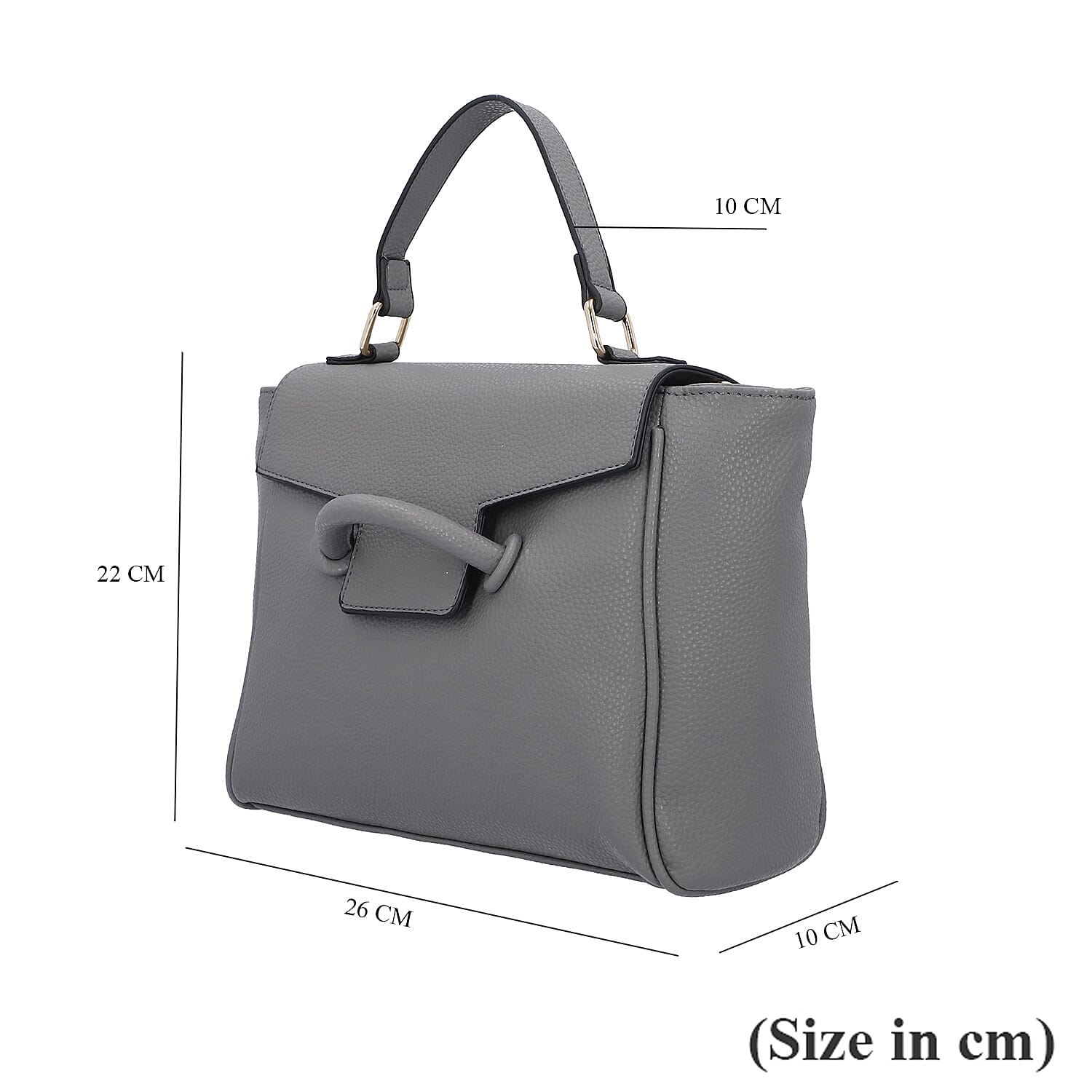 PASSAGE Convertible Bag with Detachable Long Strap (Size 26x22x10 Cm) - Grey