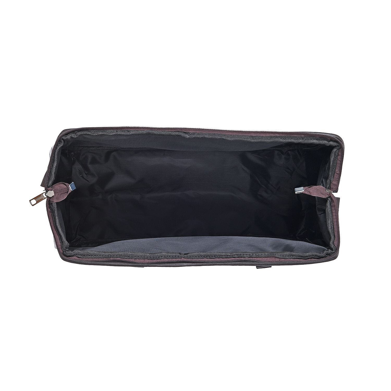 PASSAGE Crocodile Pattern Travel Bag with Handle Drop and Shoulder Strap - Burgundy