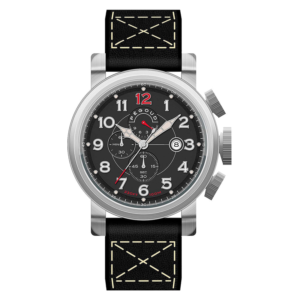 Japanese Mens Watch in Leather
