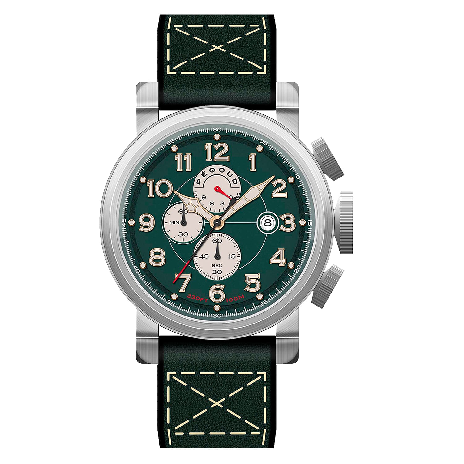 Japanese Mens Watch in Leather
