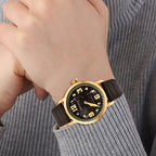 PEGOUD Premiere Mechanical Skeleton Movement 5 ATM Water Resistant Watch with Brown Genuine Leather Strap