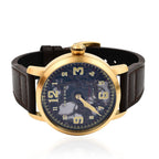 PEGOUD Premiere Mechanical Skeleton Movement 5 ATM Water Resistant Watch with Brown Genuine Leather Strap