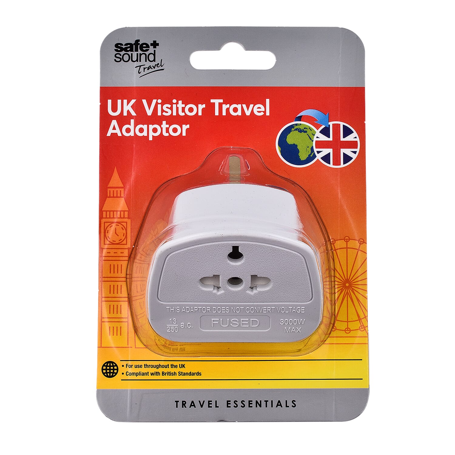 NOT FOR SALE UK Visitor Travel Adaptor