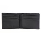 POLICE Genuine Leather Slim Wallet - Black Camouflage