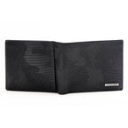 POLICE Genuine Leather Slim Wallet - Black Camouflage