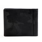 POLICE Genuine Leather Slim Wallet - Black Camouflage