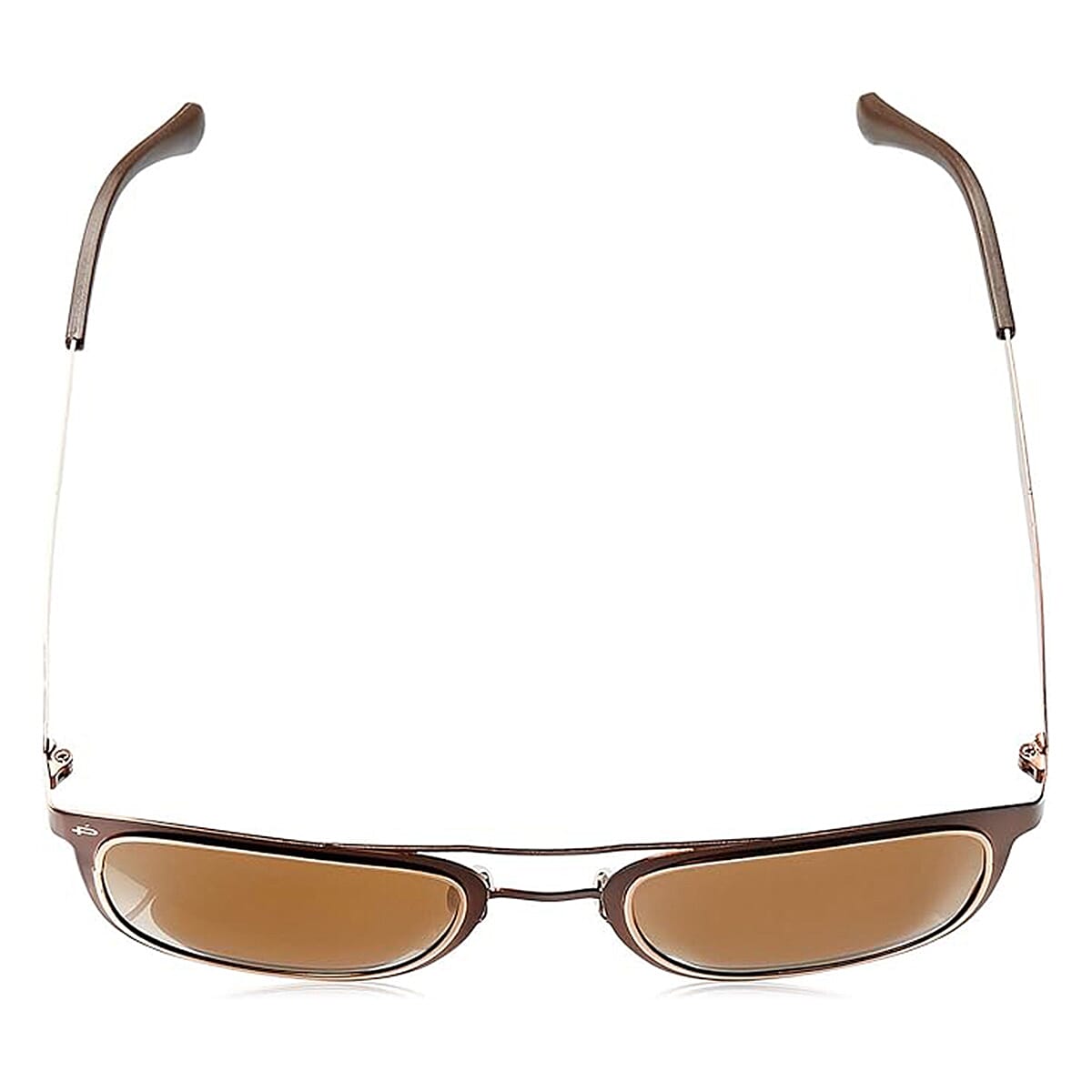 PRIVE REVAUX The Assassin Polarized Copper Square Aviator Sunglasses with Gold Detail