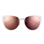 PRIVE REVAUX The Monarch - Polarized White Cat-Eye Sunglasses with Rose Gold Mirror Lens