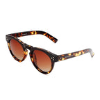 PRIVE REVAUX The Warhol - Retro Round Polarized Sunglasses, Tortoise Frame - UV400 Brown Gradient Lens