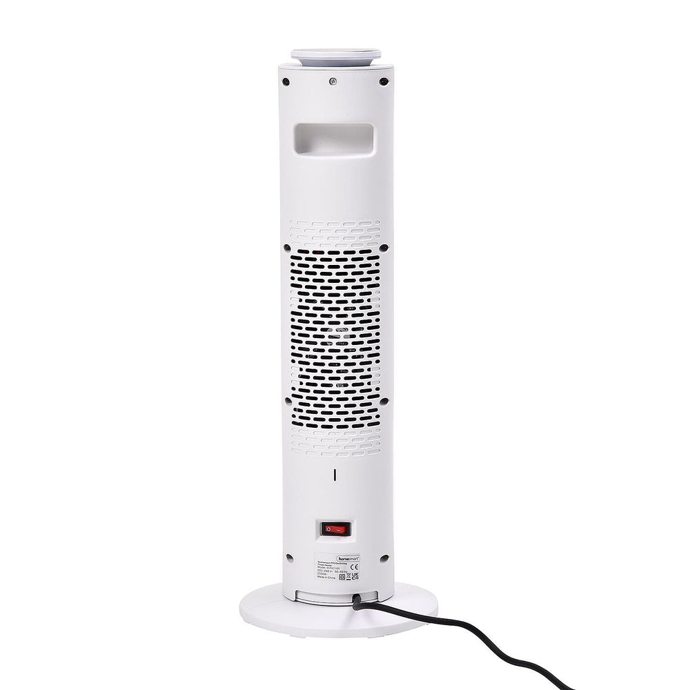 PTC Heater with Remote Control and Light Option (Size 62x22x22 Cm) - Black