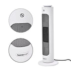 PTC Heater with Remote Control and Light Option (Size 62x22x22 Cm) - Black