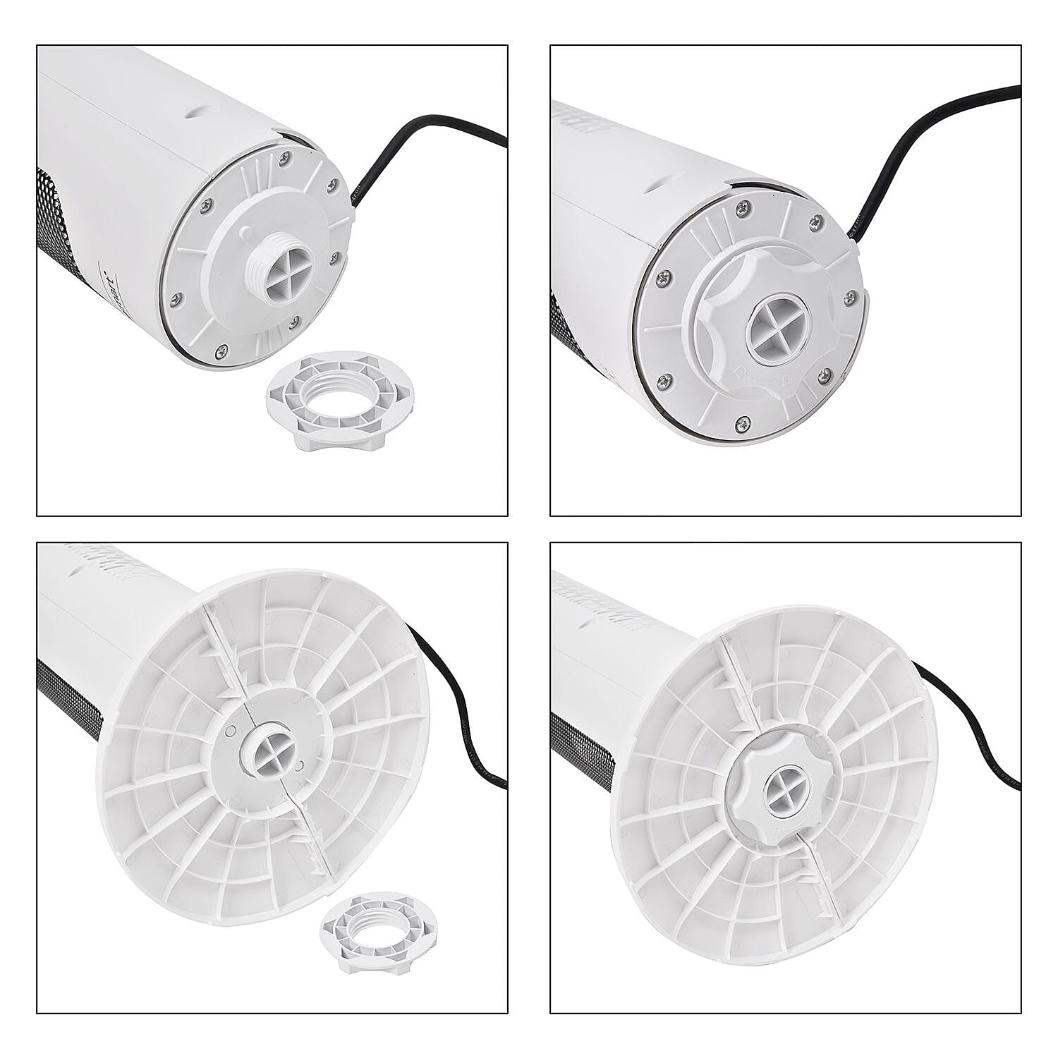 PTC Heater with Remote Control and Light Option (Size 62x22x22 Cm) - Black