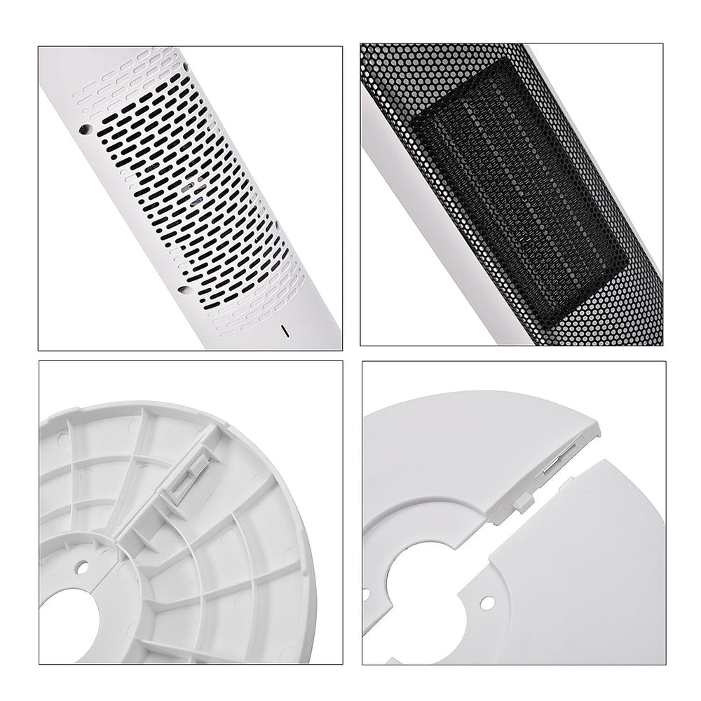 PTC Heater with Remote Control and Light Option (Size 62x22x22 Cm) - Black