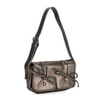 Stylish Bowknot Design Crossbody Bag (Size 27x8x12 cm) - Gunmetal