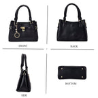 Closeout Deal - Crocodile Embossed Crossbody Bag with Shoulder Strap - Black
