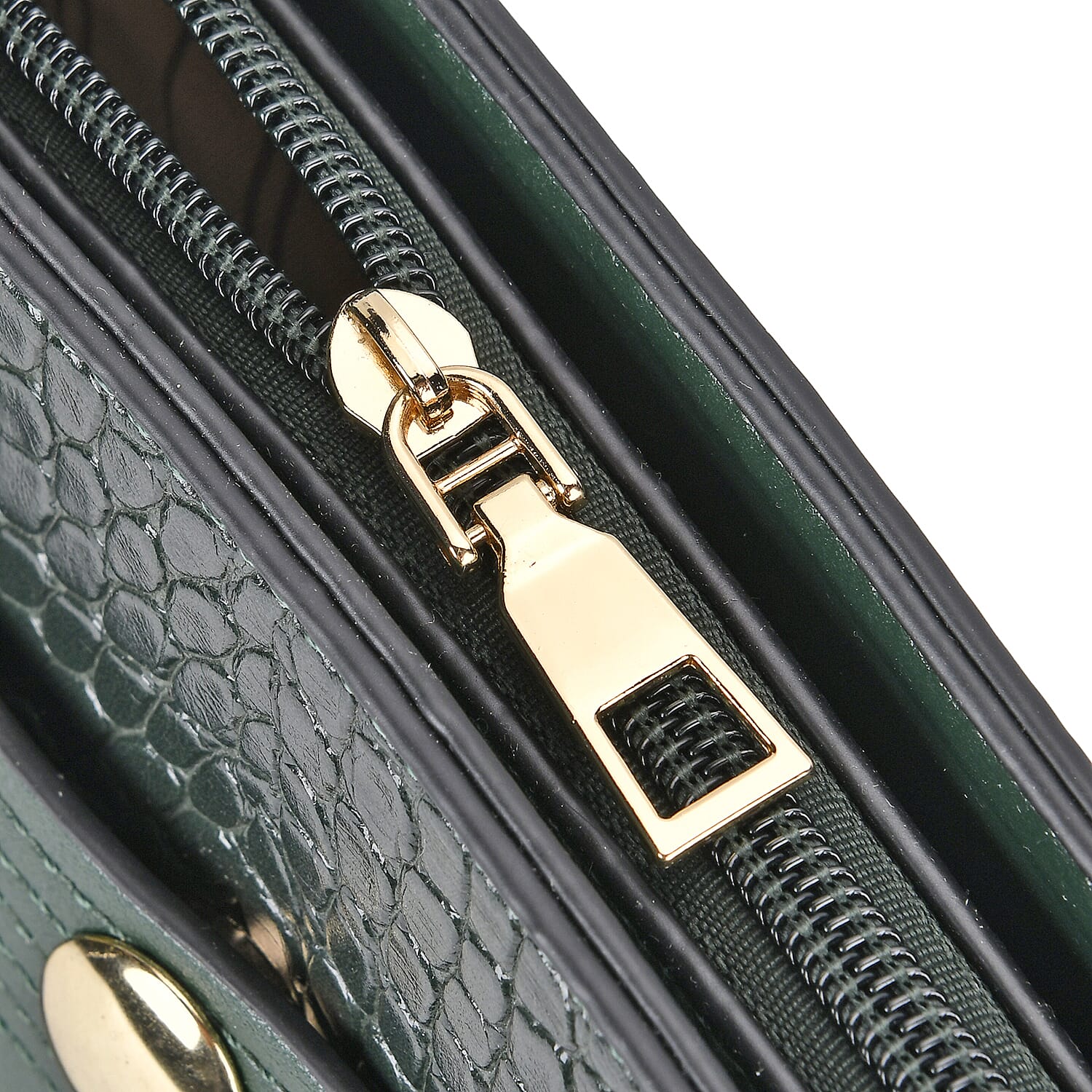 PU Crocodile Crossbody Bag (Size 35x12x25 cm) - Olive & Olive