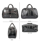 Crocodile Pattern Travel Bag - Black