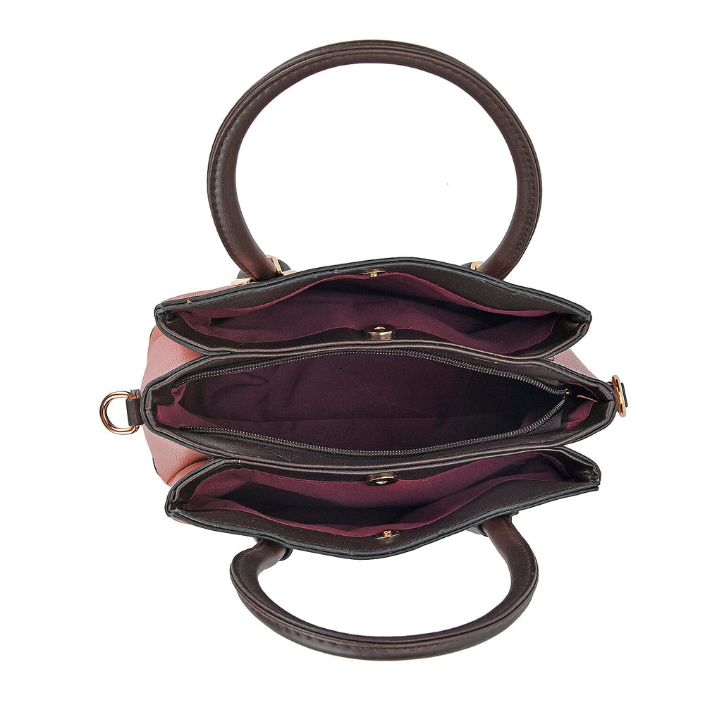 Embossed Rhomboid Handbag with Detachable Shoulder Strap - Coin Bag - Pink