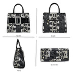 Snake Embossed Crossbody Bag - Black Leopard