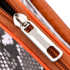 Snake Pattern Tote Bag with Handle Drop & Detachable Shoulder Strap - Grey
