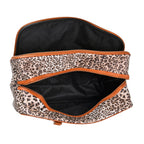 PU Leopard Travel Bag (Size 55x33x21 cm) - Brown & Brown