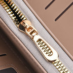 SET OF 2 - Leopard Print Clutch - Short Wallet - Brown