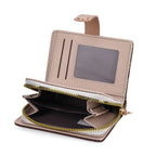 SET OF 2 - Leopard Print Clutch - Short Wallet - Brown