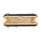Leatherette Clutch Bag with Necklace & Bracelet (Size 22x12x4 cm) - Black