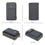 Leatherette Crossbody Mobile Phone Bag - Black