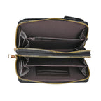 Leatherette Crossbody Mobile Phone Bag - Black