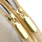 Leatherette Crossbody Bag with Detachable Shoulder Strap - Gold