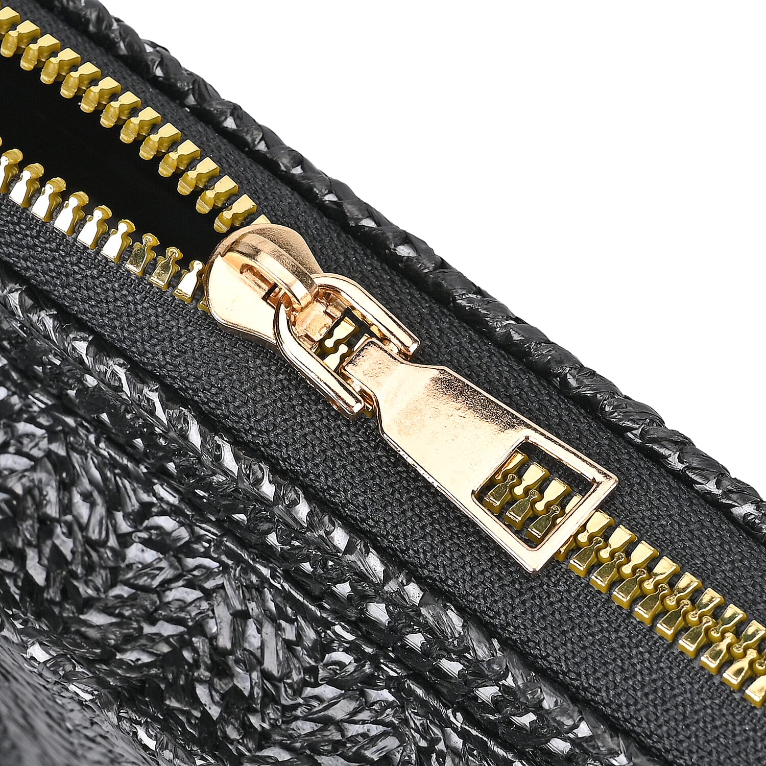 Leatherette Crossbody Cellphone Bag with Long Strap - Black