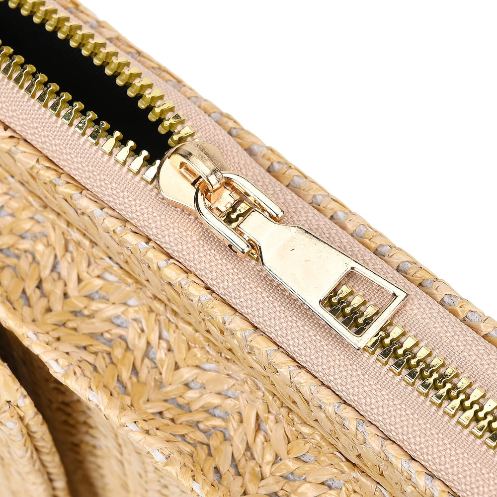 Leatherette Crossbody Cellphone Bag with Long Strap - Beige