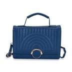 Designer Inspired 2-in-1 PU Crossbody Bag (Size 21x8x14 cm) - Navy